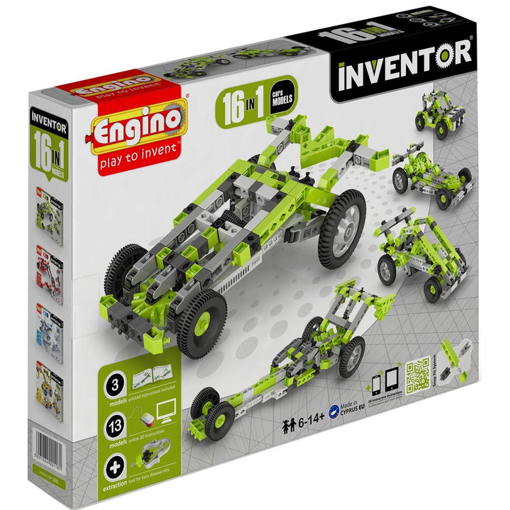 Engino-INVENTOR 1631 - Konstruktionsbausatz 16 in 1 Autos