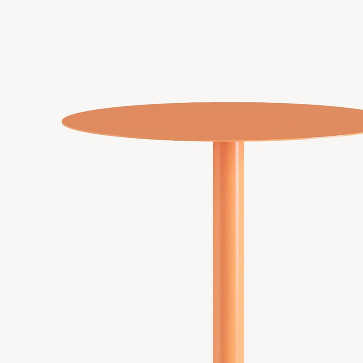 [en.casa] Beistelltisch Nastätten Gartentisch Couchtisch mit Metallgestell rund Sofatisch modernes D