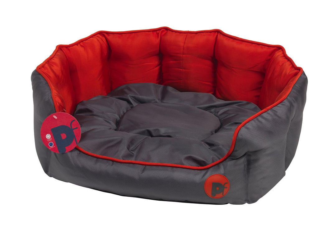 Petface Oxford ovales Körbchen, XL, rot rot XL, rot XL