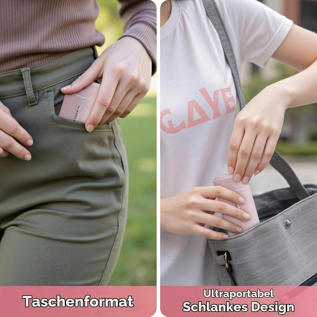 【Upgrade-Version】Exllena Mini Thermosflasche 350ml mit Edelstahl-Deckel, Trinkflasche Klein Doppelwa