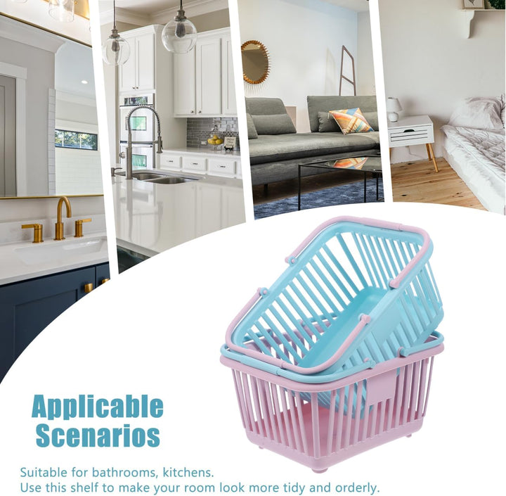 ibasenice Spielzeug Aufbewahrungskorb Set 2 Stück Handliche Einkaufskörbe für Kinder, Obst & Gemüse