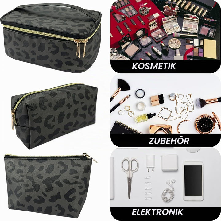 3 Stück Set Kosmetiktasche, grosse Kapazität Reise Make Up Tasche Set Damen, mit tragbarem Griffdesi