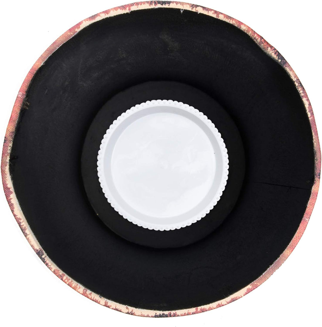 Rebecca Mobili Regenschirm Schirmhalter Leinwand beige rund Life is Riding Retro Flur (Cod. RE4760)
