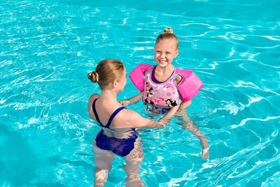 Bestway Swim Safe ABC Disney Junior Schwimmhilfe mit Textilbezug Stufe B Minnie Mouse, 3-6 Jahre