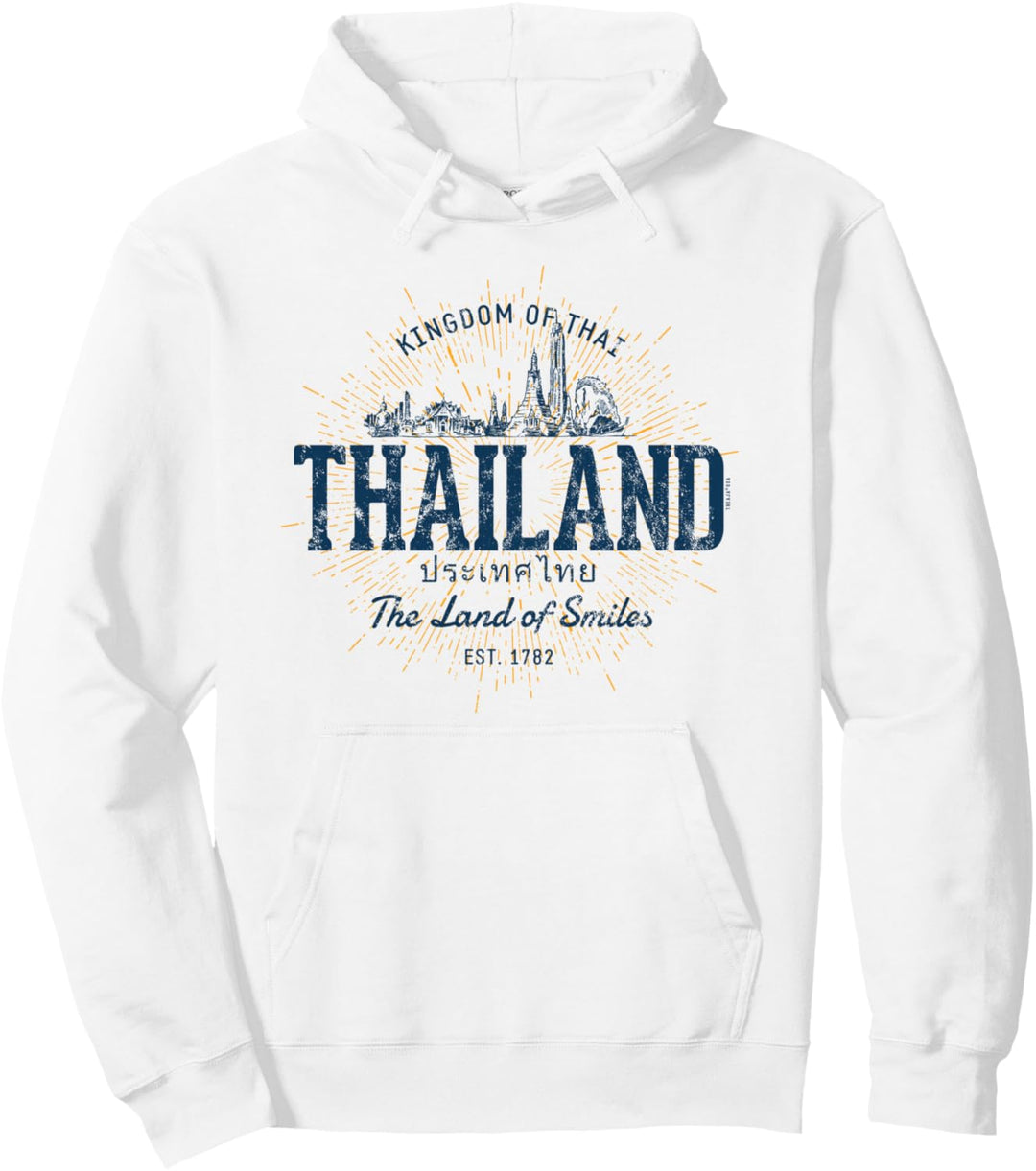 Thailand Retro-Stil Vintage Thailand Pullover Hoodie