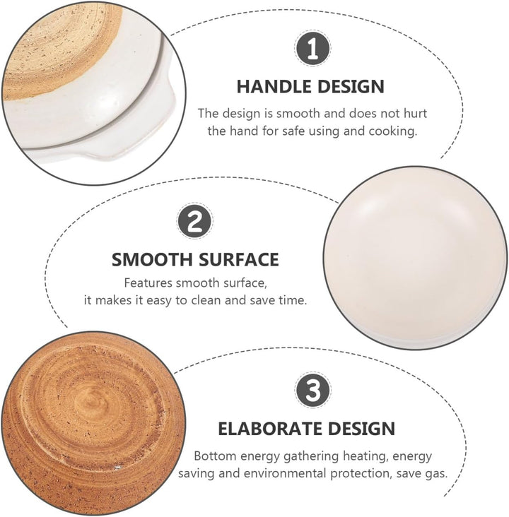 HEMOTON Japanischer Donabe Keramik Claypot Reispopf Mit Deckel Hitzebeständiger Tontopf Für Asiatisc