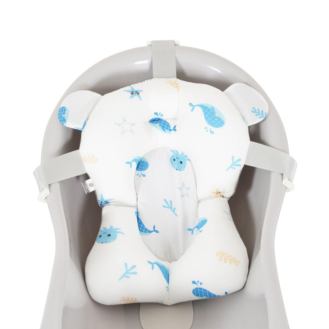 Moni Baby-Badekissen Sea Stars HA-B48, Badeauflage, Kunststoff Clips, ab Geburt blau, blau