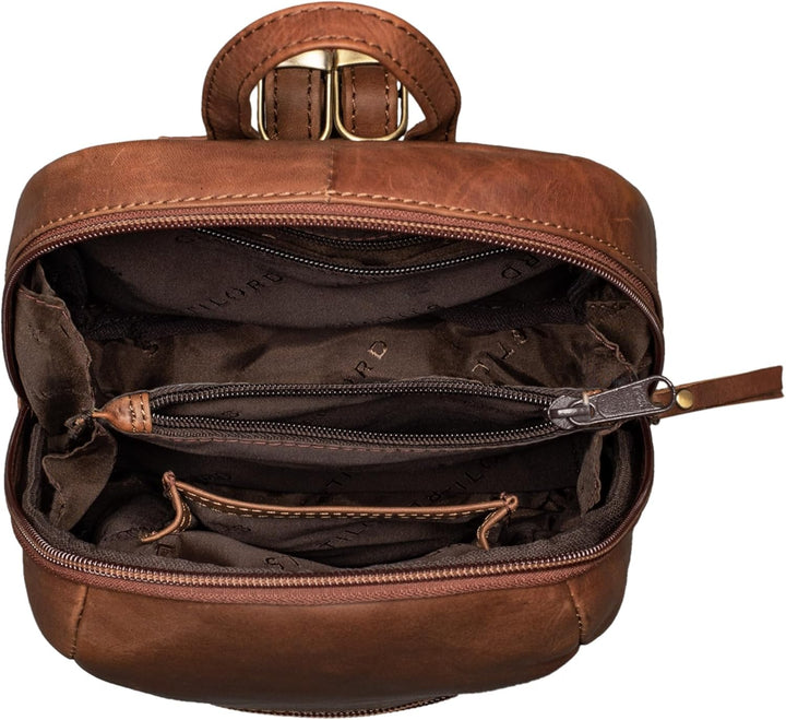 STILORD "Lia Mini Rucksack Damen Leder Kleiner Daypack Lederrucksack Vintage Rucksackhandtasche für