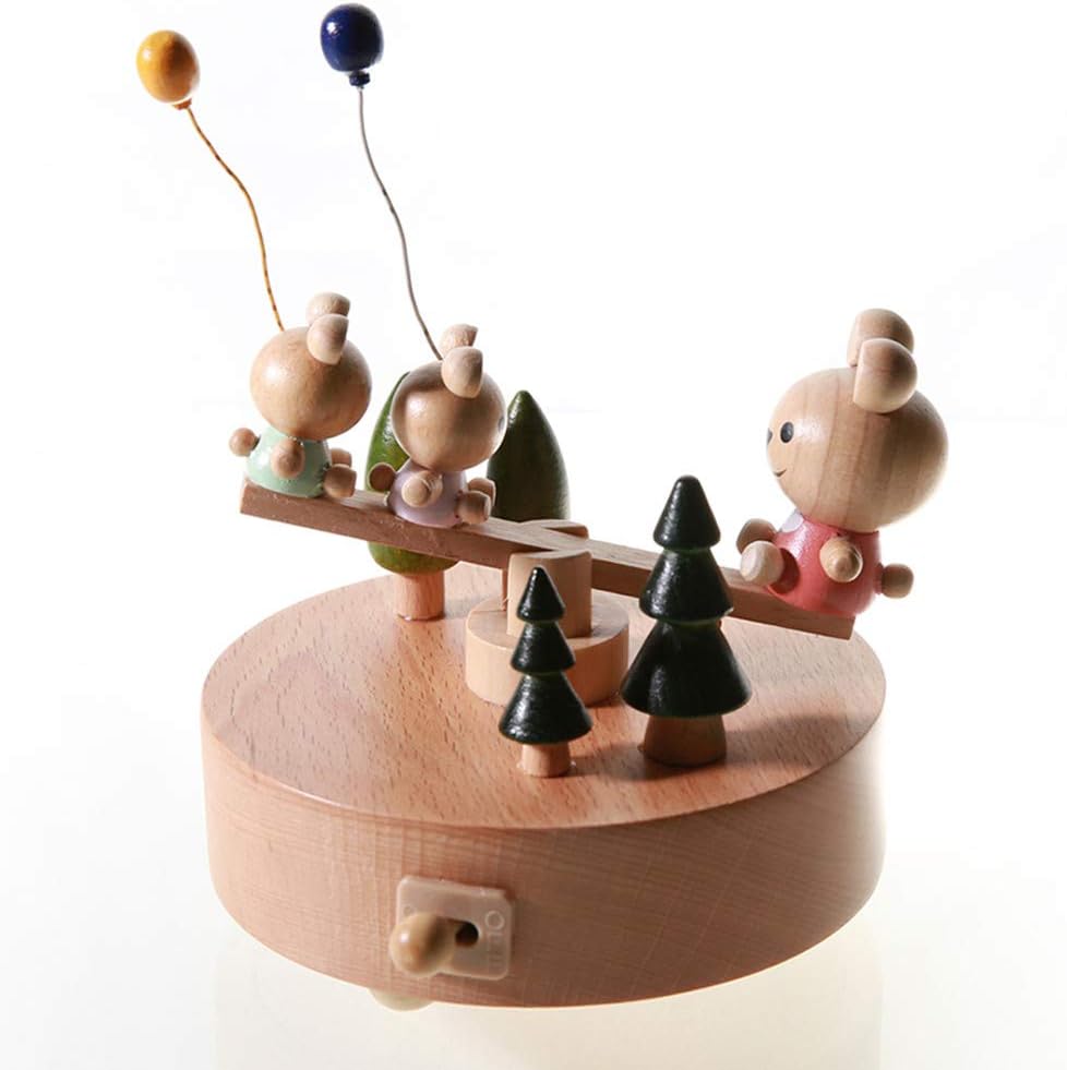 Chonor Innovative Szene aus Holz Spieluhr, Premier Spieluhr Handkurbel Handwerk Reine Hand-klassisch