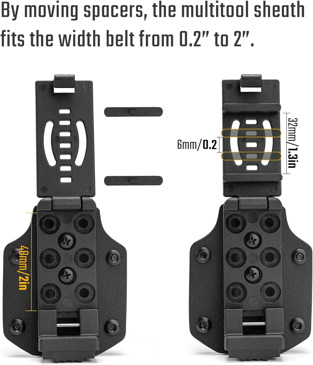 TACTICAL GEEK TGCode G9 Multi-Tool-Hülle für LEATHERMAN REBAR, Holster aus Kydex Material, Einstellb