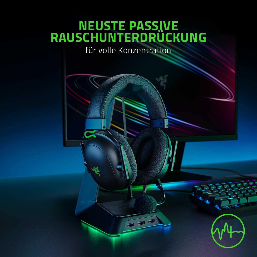Razer Blackshark V2 - Premium E-Sport-Headset mit USB-Soundkarte (Triforce 50-mm-Treiber, HyperClear