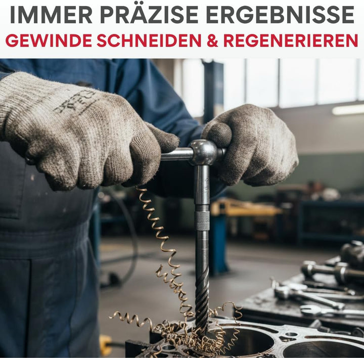 Set 110-tlg Gewindeschneider + Gewindebohrer | Metrisch | M2–M18 | 0,4-2mm | Innen- & Aussengewinde