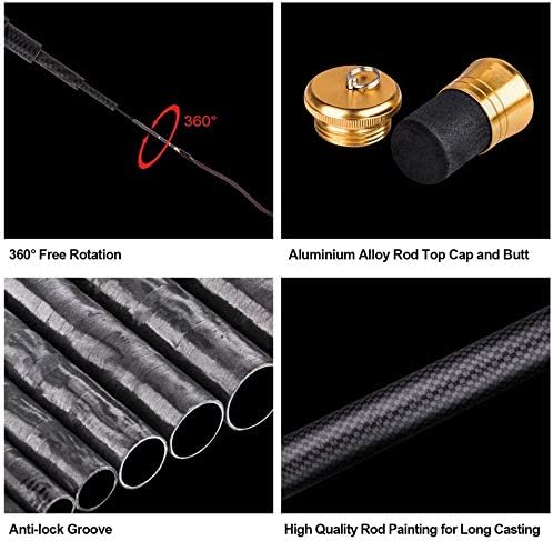 Goture Teleskop Tenkara Angelrute//Ultraleichte Reise-Angelrute, tragbare, zusammenklappbare Barsch-