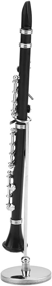 Fyearfly Miniatur-Klarinette – 16 cm, elegant, zart, antik, Metall, B♭, Silber, Dekoration für Zuhau