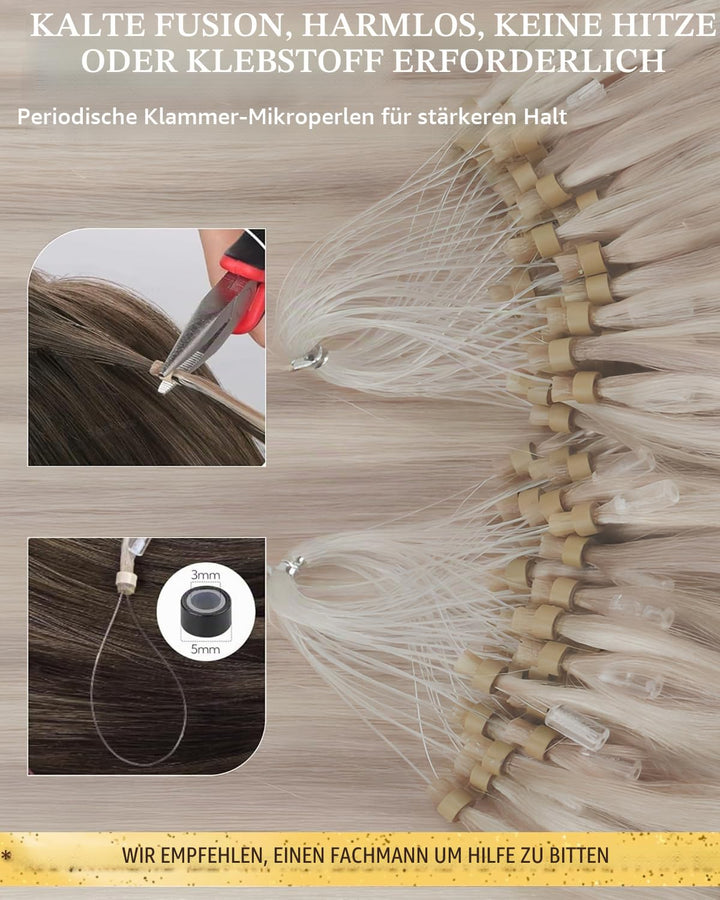Hetto Microring Extensions Echthaar Blond Microring Echthaar Extensions Remy Echthaar Micro Ring Ext