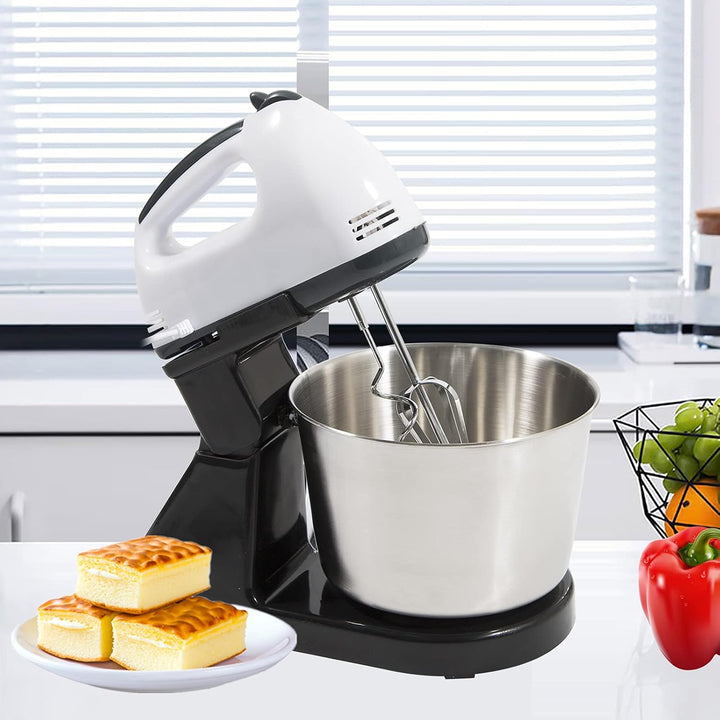 350W Elektrische Standmixer 1.7L Edelstahl Küche Rührmaschine 7-Gang Geschwindigkeitseinstellungen T
