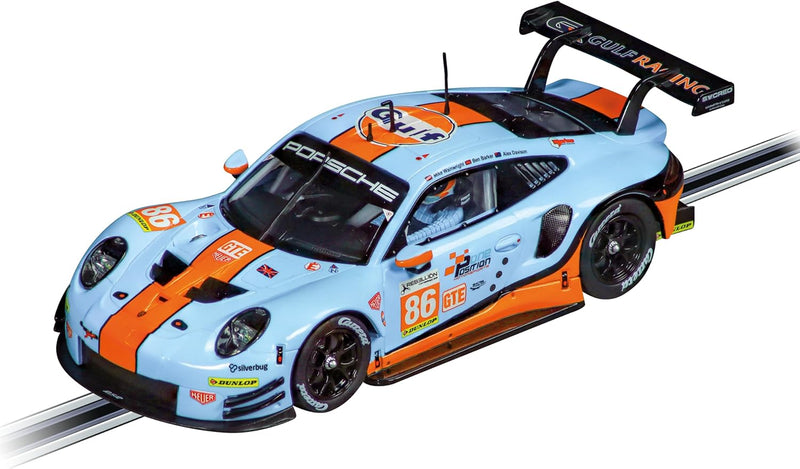 Carrera Evolution - 20027780 I Porsche 911 RSR "Gulf Racing, Mike Wainwright, No.86" Auto für Rennba