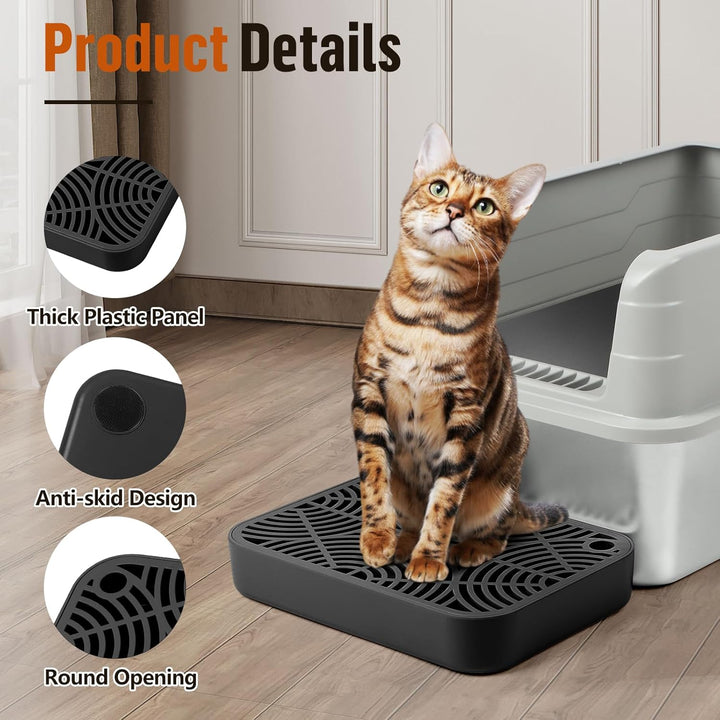 Kunststoff Katzentreppe, Katzentoilettenrampe mit Filterfunktion, Katzenstreu-Filterpedal für Kätzch