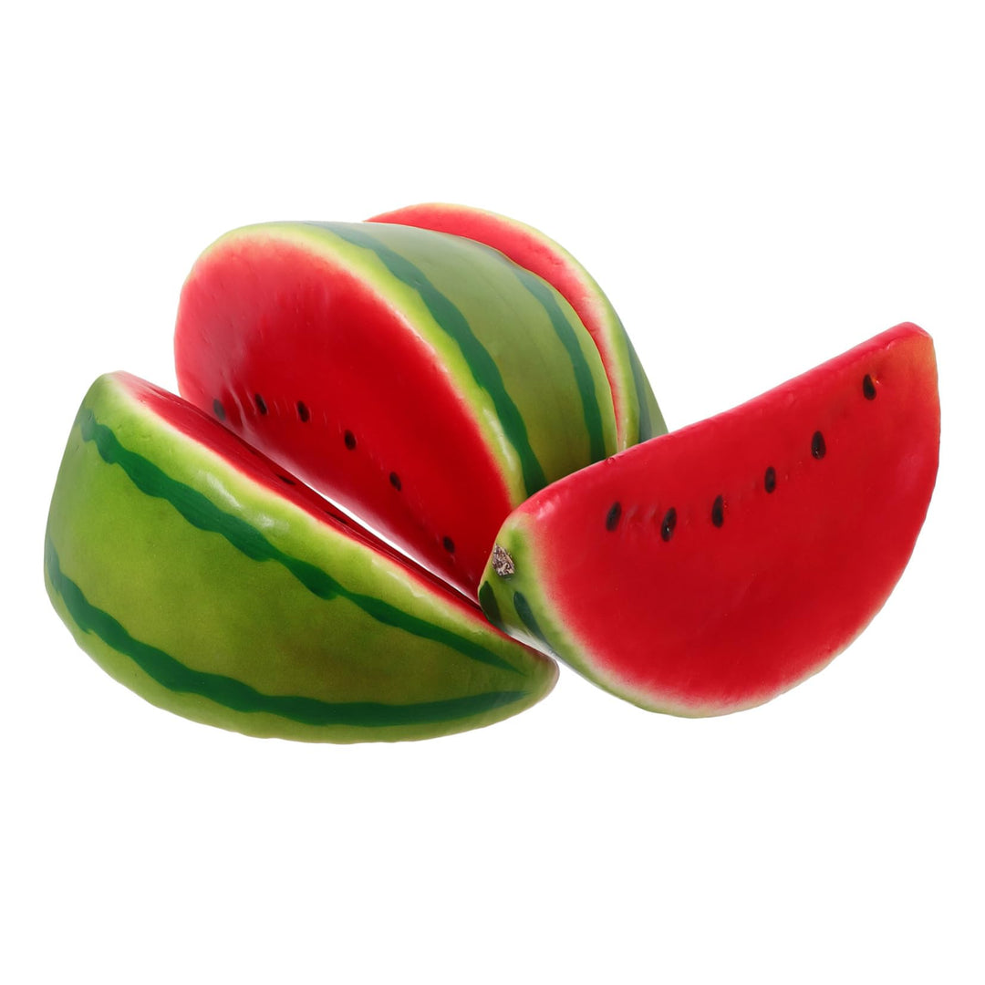 ADOCARN 4stücke Gefälschte Wassermelonenscheiben-Modelle Realistische Fruchtdekorationen Simulierte