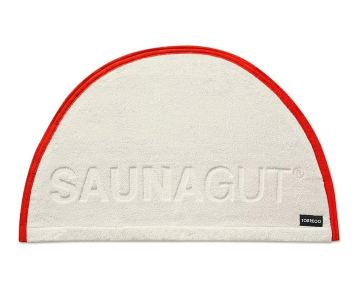Sauna Wedeltuch Torreoo Elfenbein-rot