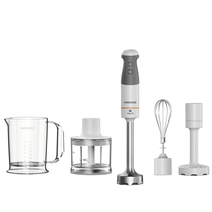 Kenwood Küchengeräte Triblade XL HBM40.306WH Stabmixer, Pürierstab mit abnehmbarem Edelstahl Mixfuss