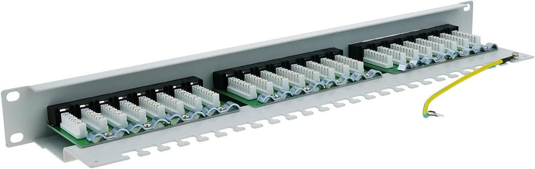 RackMatic - Patch-Panel 1HE 24 RJ45 UTP Cat.5e Weiss kamm
