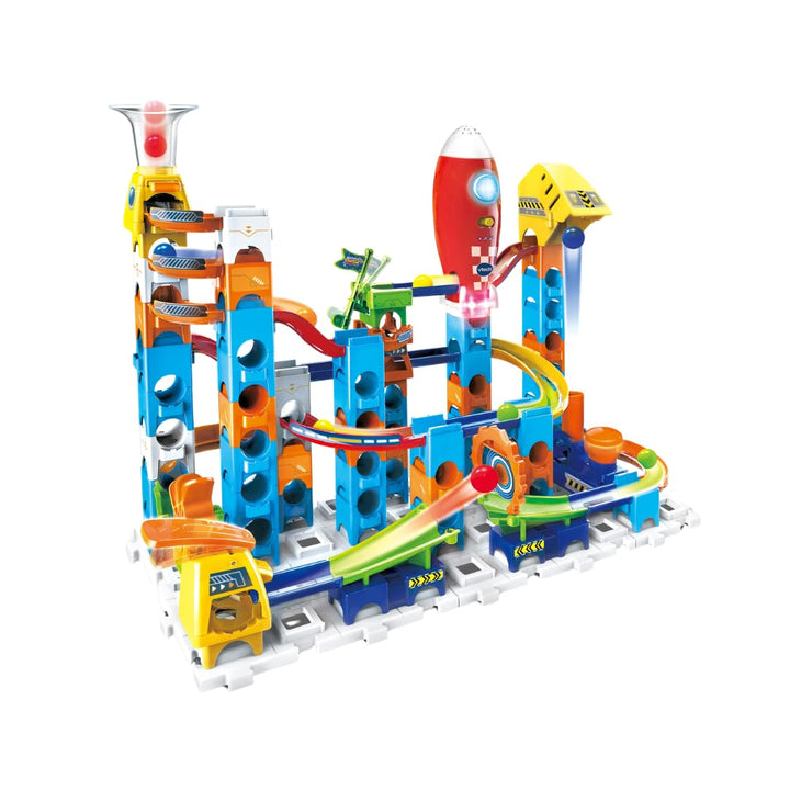 VTech Marble Rush - Rocket Set M100 E – Interaktive Murmelbahn mit spannenden Bahnelementen, verschi
