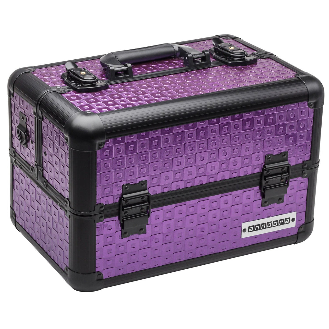 anndora Beauty Case Kosmetikkoffer - Robuster Schminkkoffer, Werkzeugkoffer, Nähkoffer, Aluminium Ma