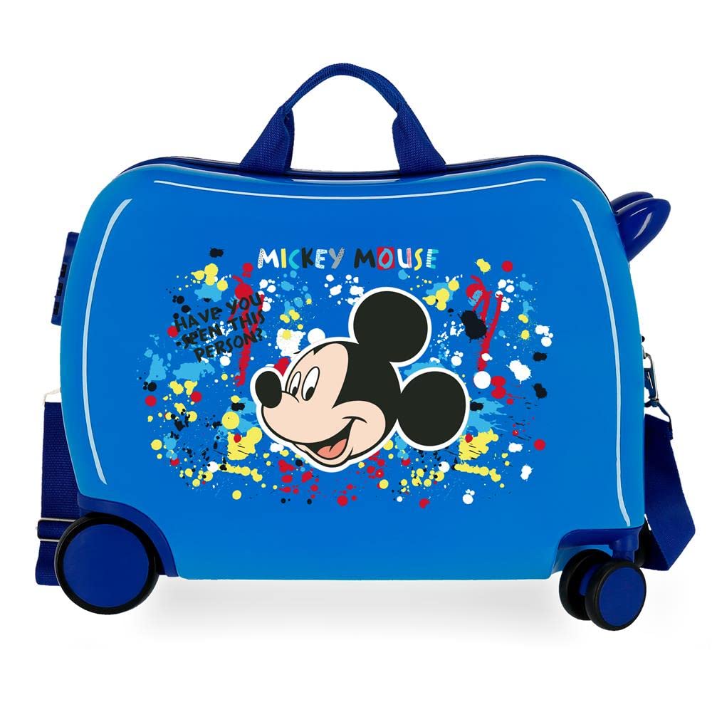 Disney Mickey Colour Mayhem Kinderkoffer, Blau, 50 x 38 x 20 cm, Hartplastik, seitlich, 34 l, 1,8 kg