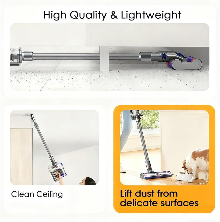 MOPEI Verlängerungsrohr für Dyson V7 V8 V10 V11 V15 Stabstaubsauger, 73 cm (Silber)