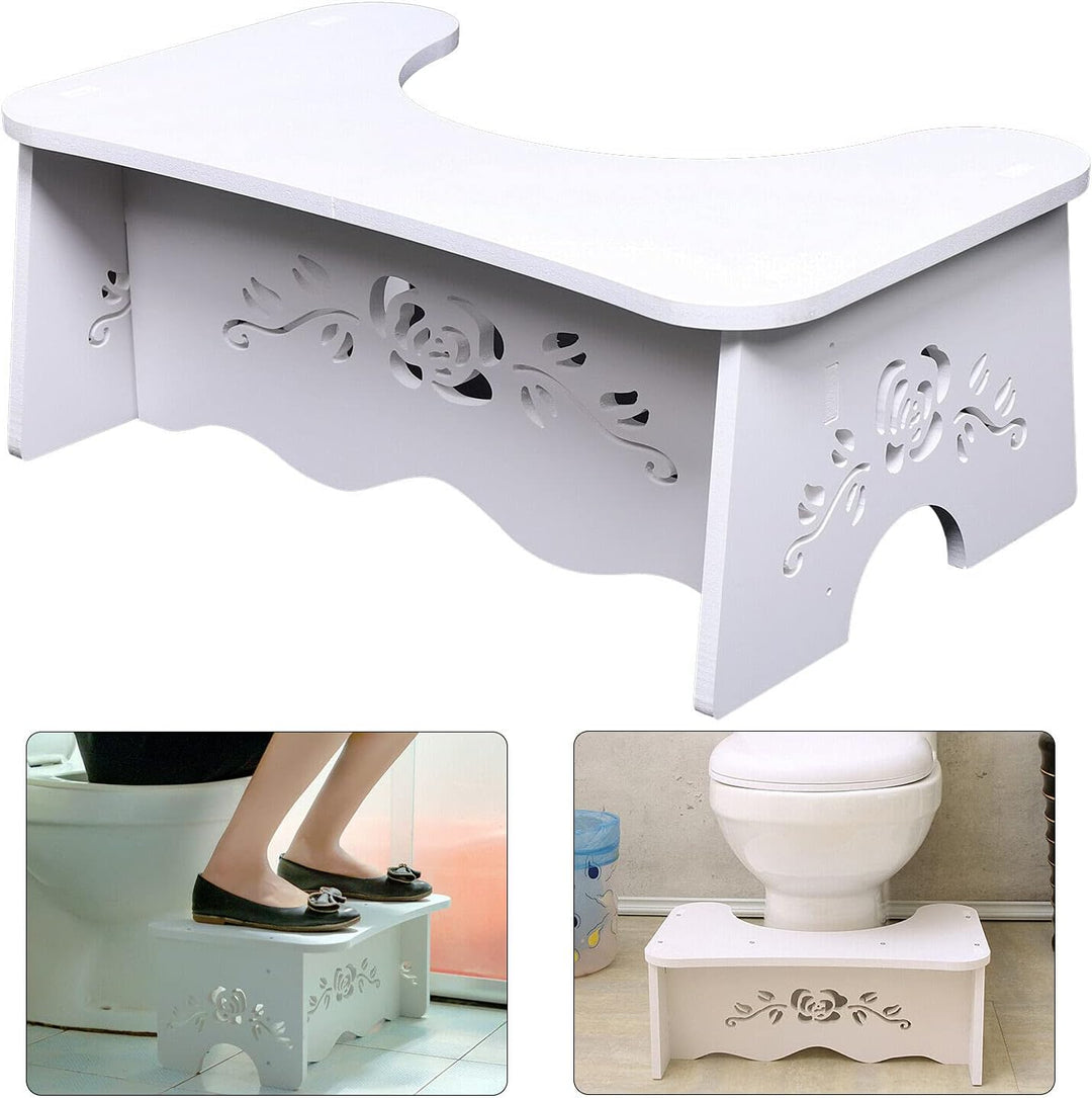 Toilettenhocker, 35° Toilettenhilfe Fussstütze Rutschfest WC-Trittbrett Tragbar WC Schemel 47×27,5×1