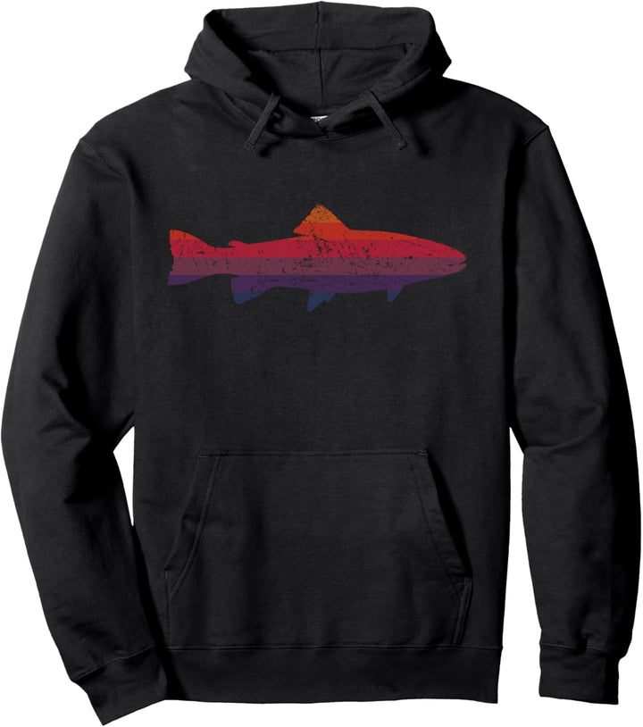 Fishing Nature Fischer Fliegenfischen Braun Forelle Pullover Hoodie