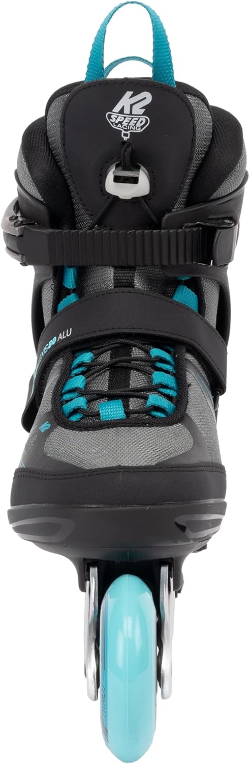 K2 Damen Alexis 80 Alu Inline Skates EU: 42.5 (UK: 8.5 / US: 11) grey - cyan, EU: 42.5 (UK: 8.5 / US