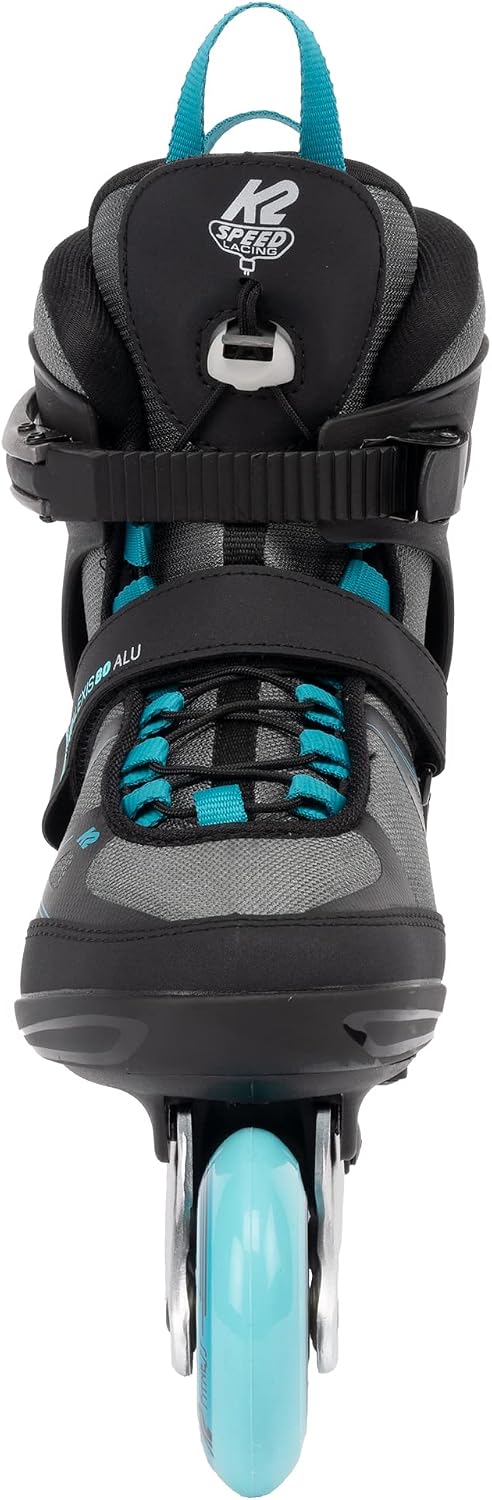K2 Damen Alexis 80 Alu Inline Skates EU: 41.5 (UK: 7.5 / US: 10) grey - cyan, EU: 41.5 (UK: 7.5 / US