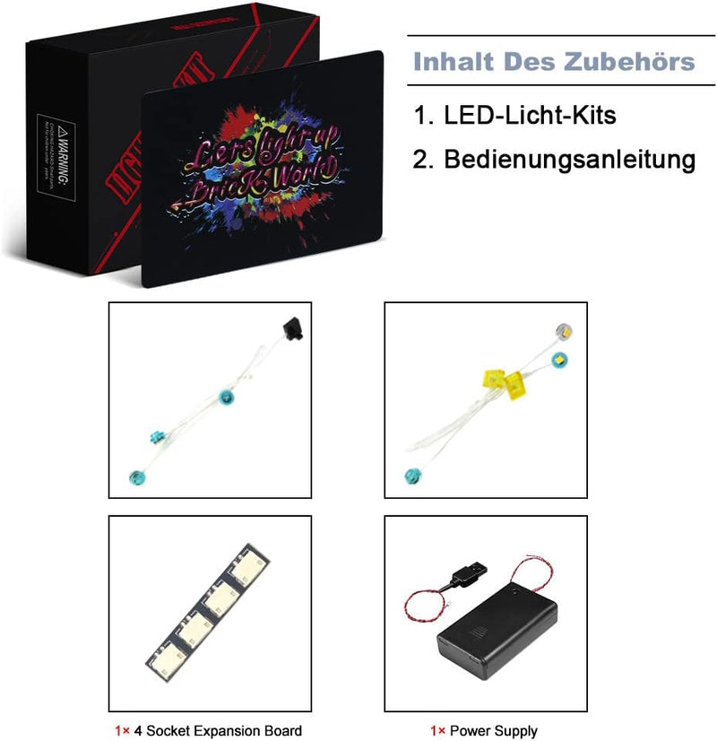 Led Licht Set Kompatibel mit Lego 60347 City Supermarkt Spielzeug-Shop (Nur Beleuchtungsset, Baustei