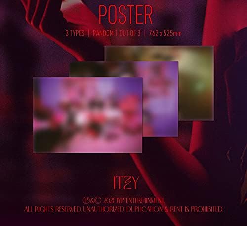 ITZY - GUESS WHO Album+Pre-Order Benefit+Folded Poster+Extra Photocards Set (NIGHT ver.), Night Ver.