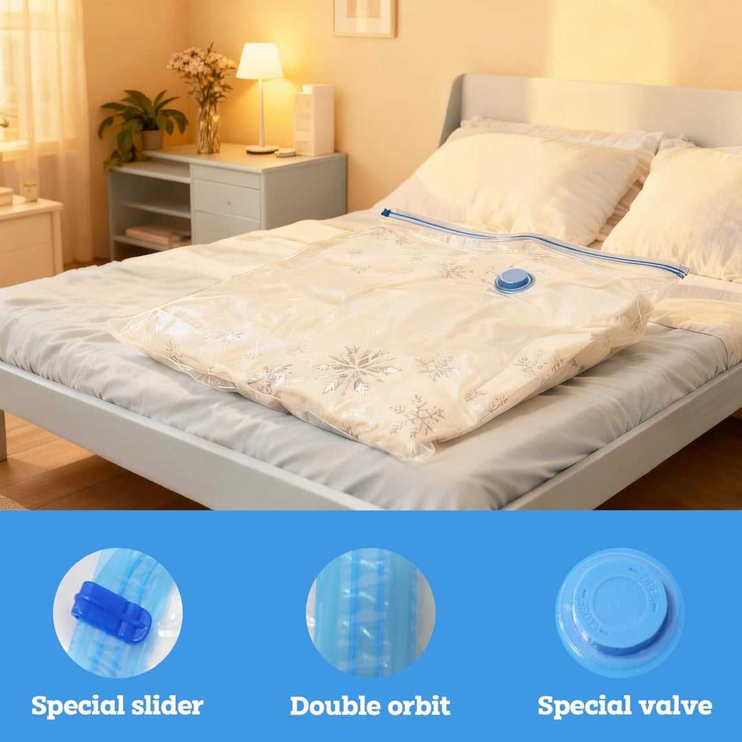 Vakuumbeutel für Kleidung Reise mit Elektrischer Pumpe 10 Stück (4 Gross 80x60cm &3 Mittel 70x50cm &