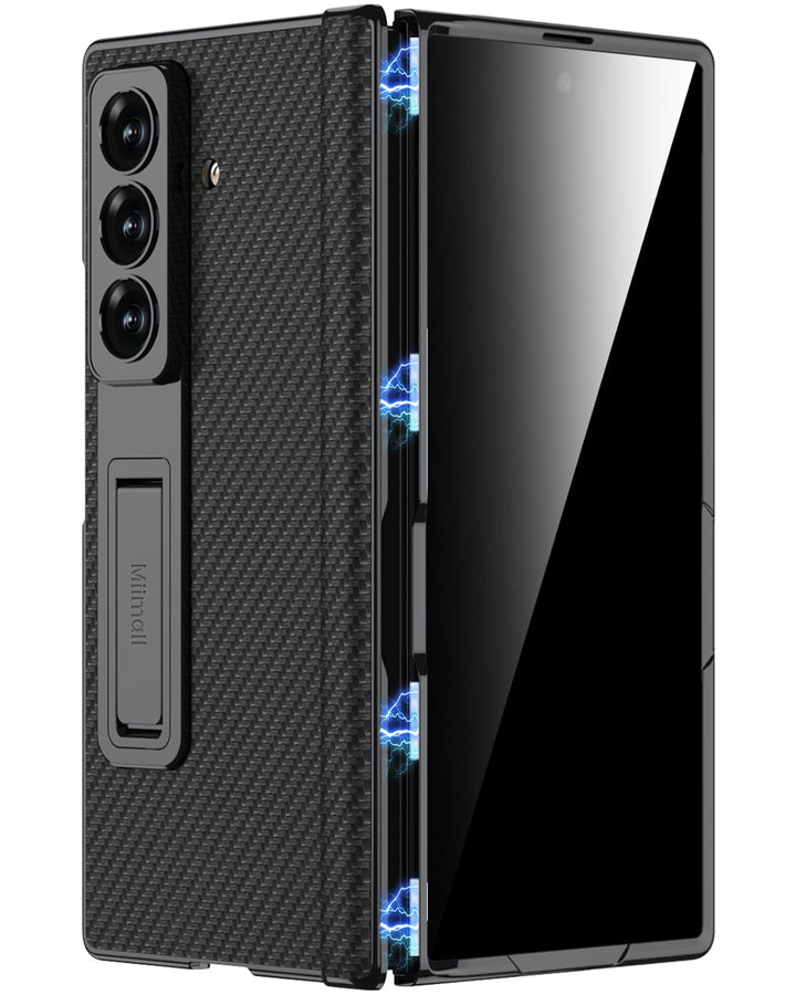 Miimall Privacy Case Kompatibel mit Samsung Galaxy Z Fold 7 Hülle Anti-SPY Displayschutz+Scharniersc