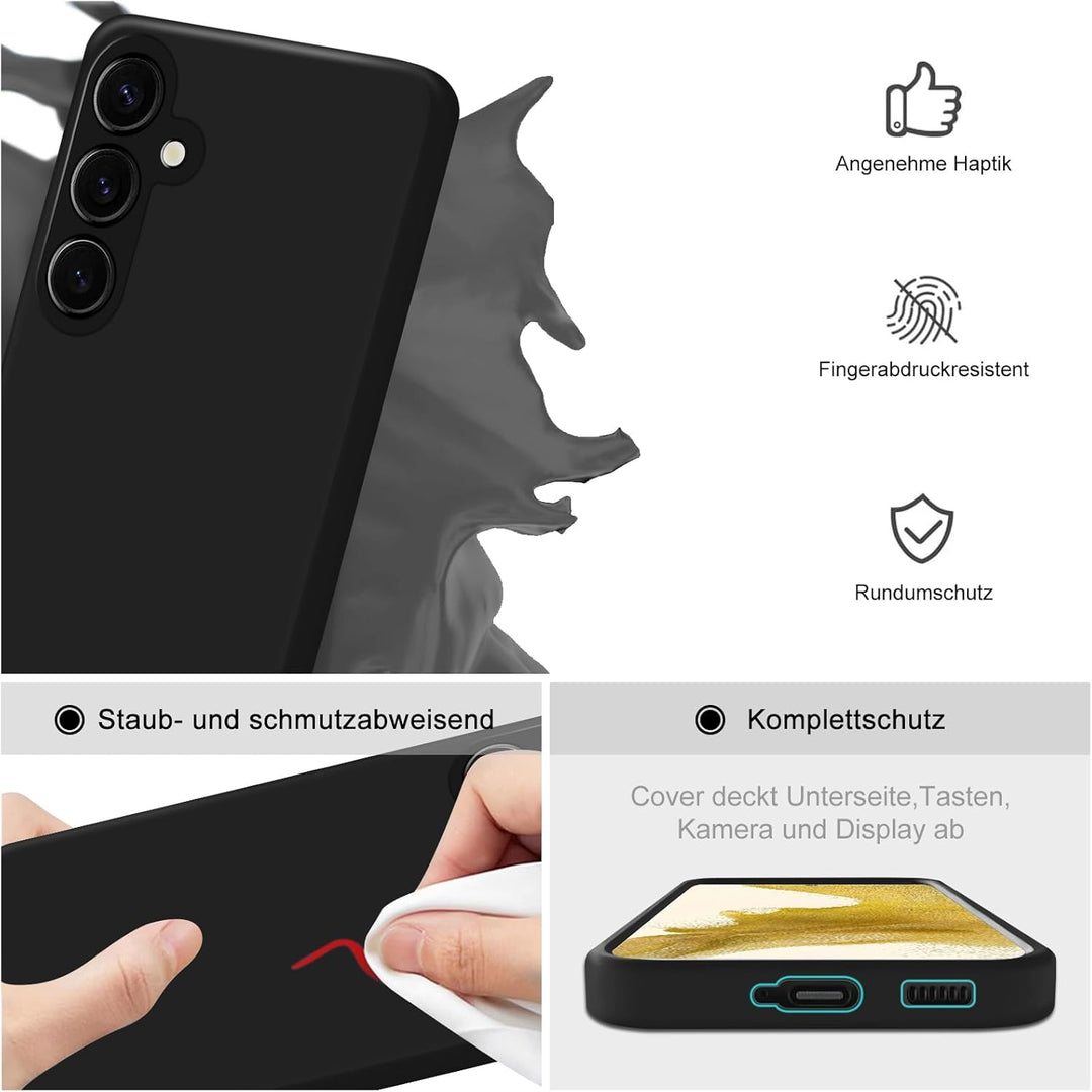 Handyhülle für Samsung Galaxy S22 Hülle [Material-Upgrade] Soft Silicone Case mit Mikrofaserfutter R