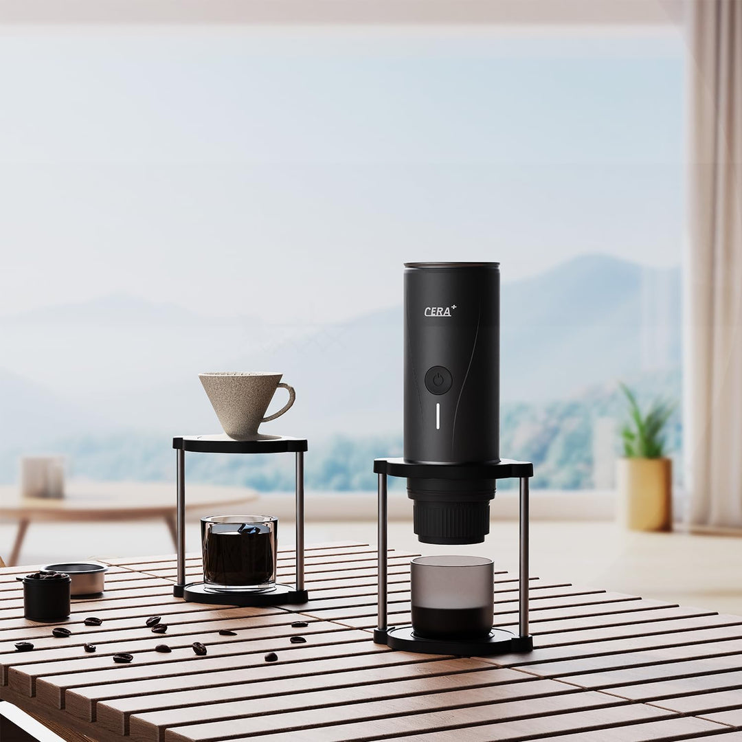 CERA+ Kaffeeständer mit schwerer Basis,tragbar für Espresso&Pour Over,Rutschfester klappbarer Drippe