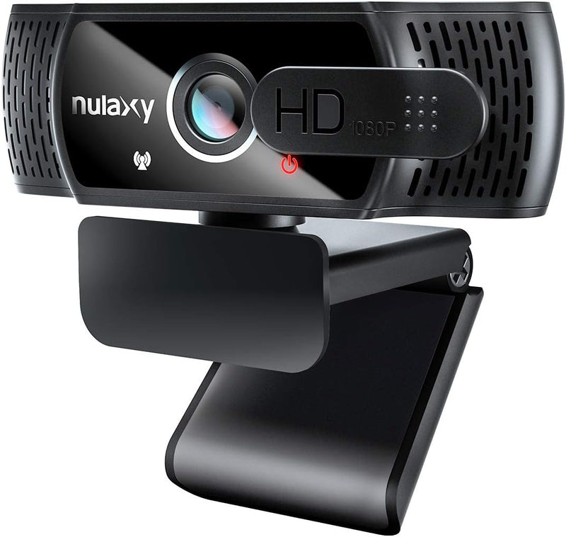 Nulaxy C900 Webcam mit Mikrofon, FHD 1080P Webcam mit Abdeckung, Webcam USB Plug & Play, Laptop PC K