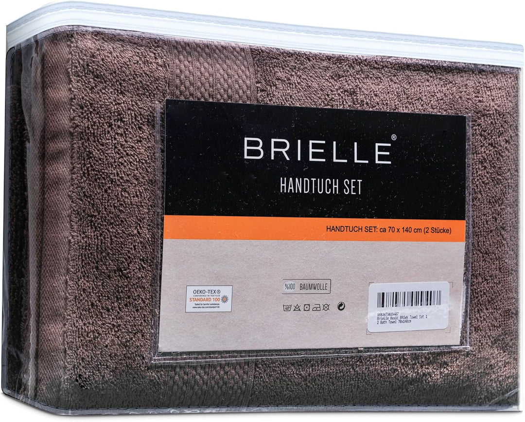 Brielle Handtuch-Set aus 100% Baumwolle - 2 Duschtücher 70x140 cm, Baumwolle Sehr saugfähige Handtüc