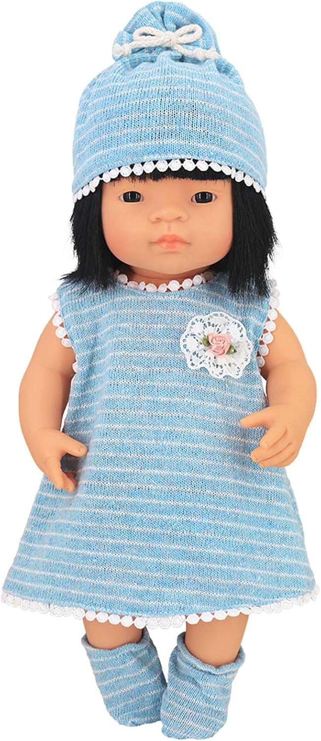 Puppenkleidung für 36-43 cm Baby Puppen, 4-Packungen Puppenkleider mit Hut und Socken (Keine Puppe)