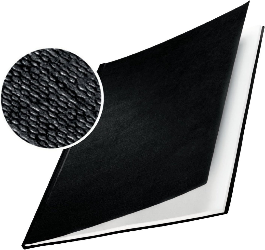 Leitz Esselte Buchbindemappe impressBIND Hard Cover 7.0mm schwarz, 10 Stueck, Schwarz