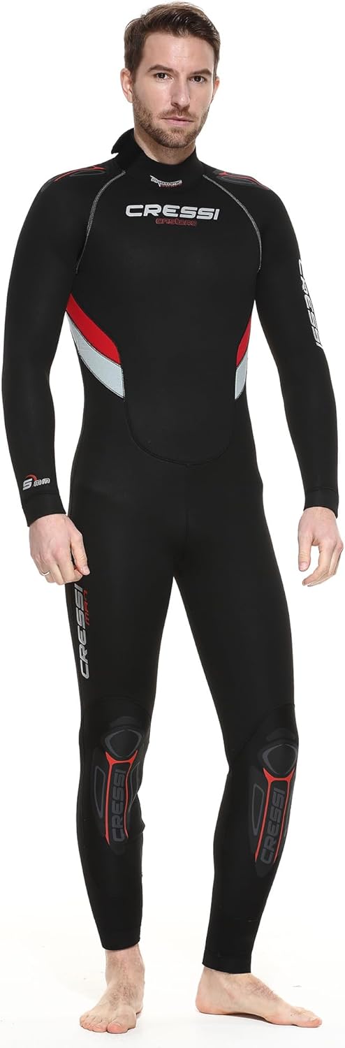 Cressi Castoro Man Monopiece Wetsuit - Taucheranzug Erhältlich in 5 oder 7 mm Neopren, Herren 5 mm S