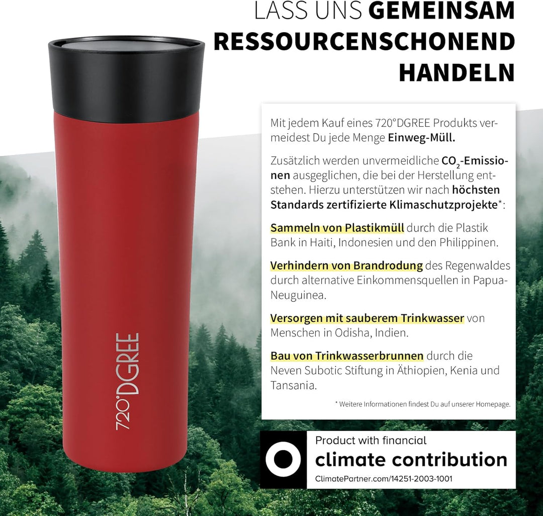 720°DGREE Thermobecher 210ml “PleasureToGo 2.0” - 3 Grössen, 3h Heiss, 6h Kalt, Auslaufsicher, BPA-F