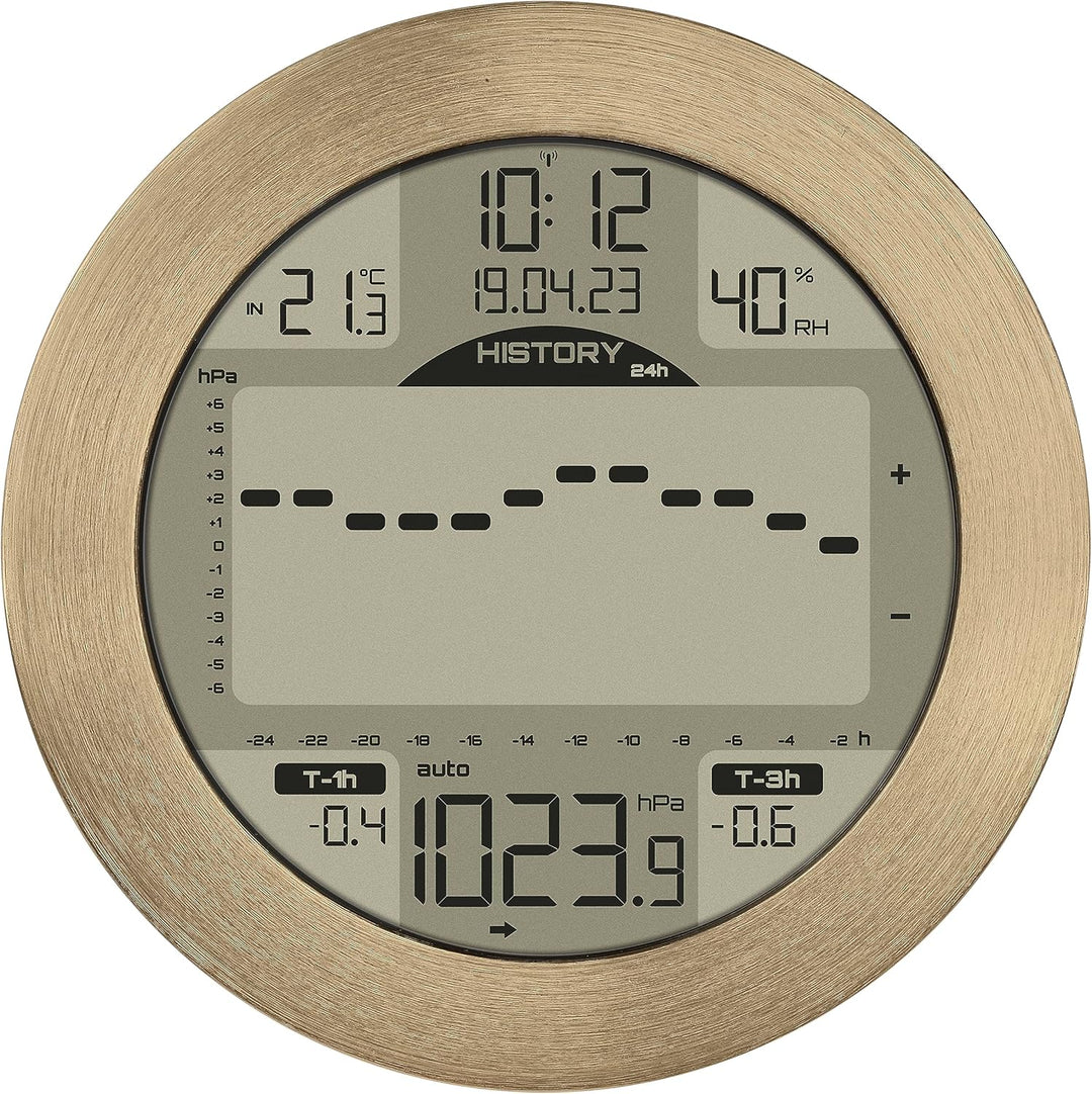 TFA Dostmann Digitale Wetterstation Meteomar, 35.1124.53, Luftdruck, mit Balkendiagramm für 24h/3h/1