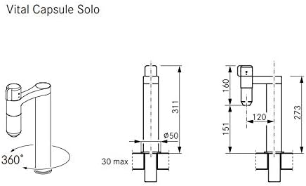 Franke VITAL S 120.0551.216 Spültischarmatur, Chrom/schwarz, Chrom/Schwarz