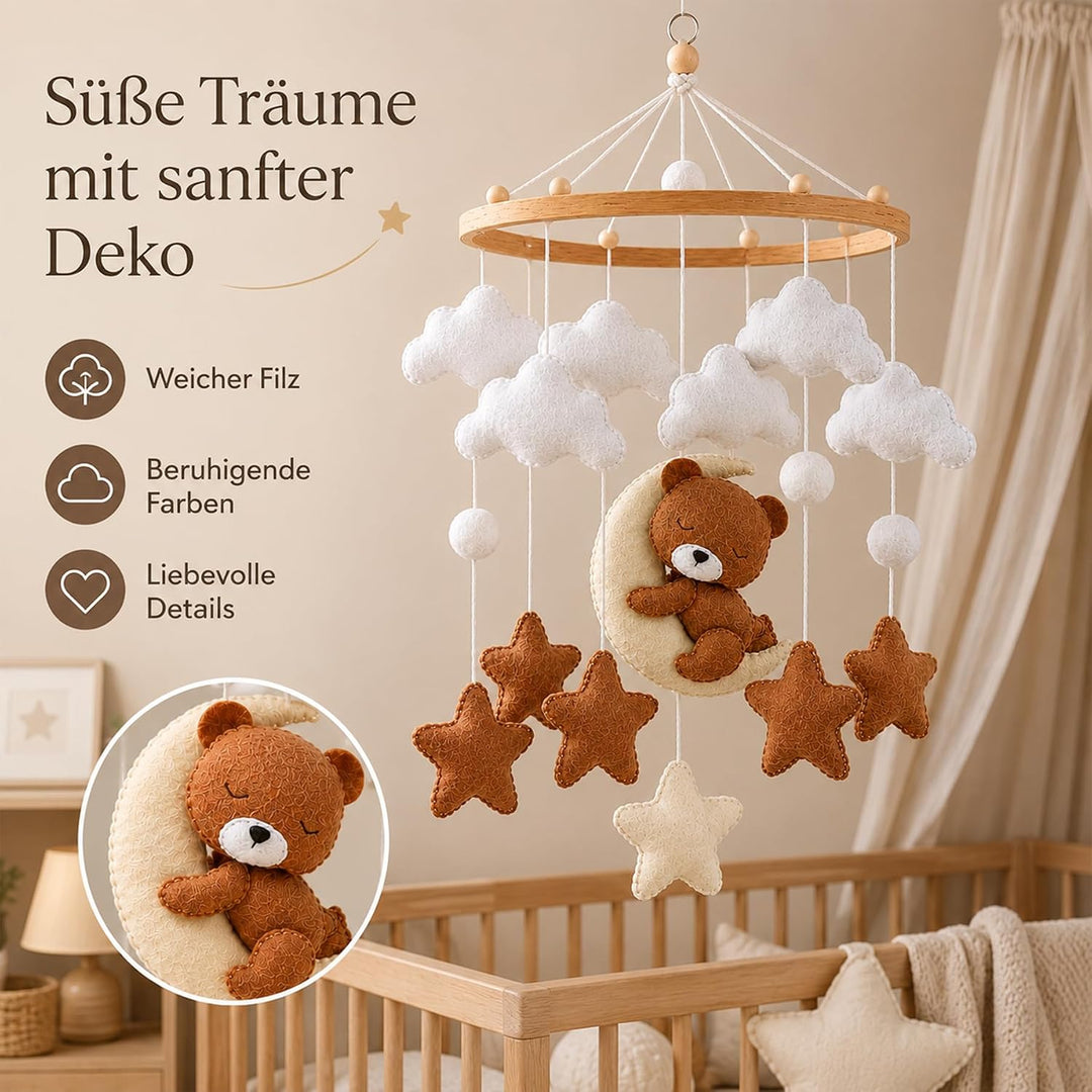 Baby Mobile Halterung Holz Babybett Klammer-BB, Klammer-BB