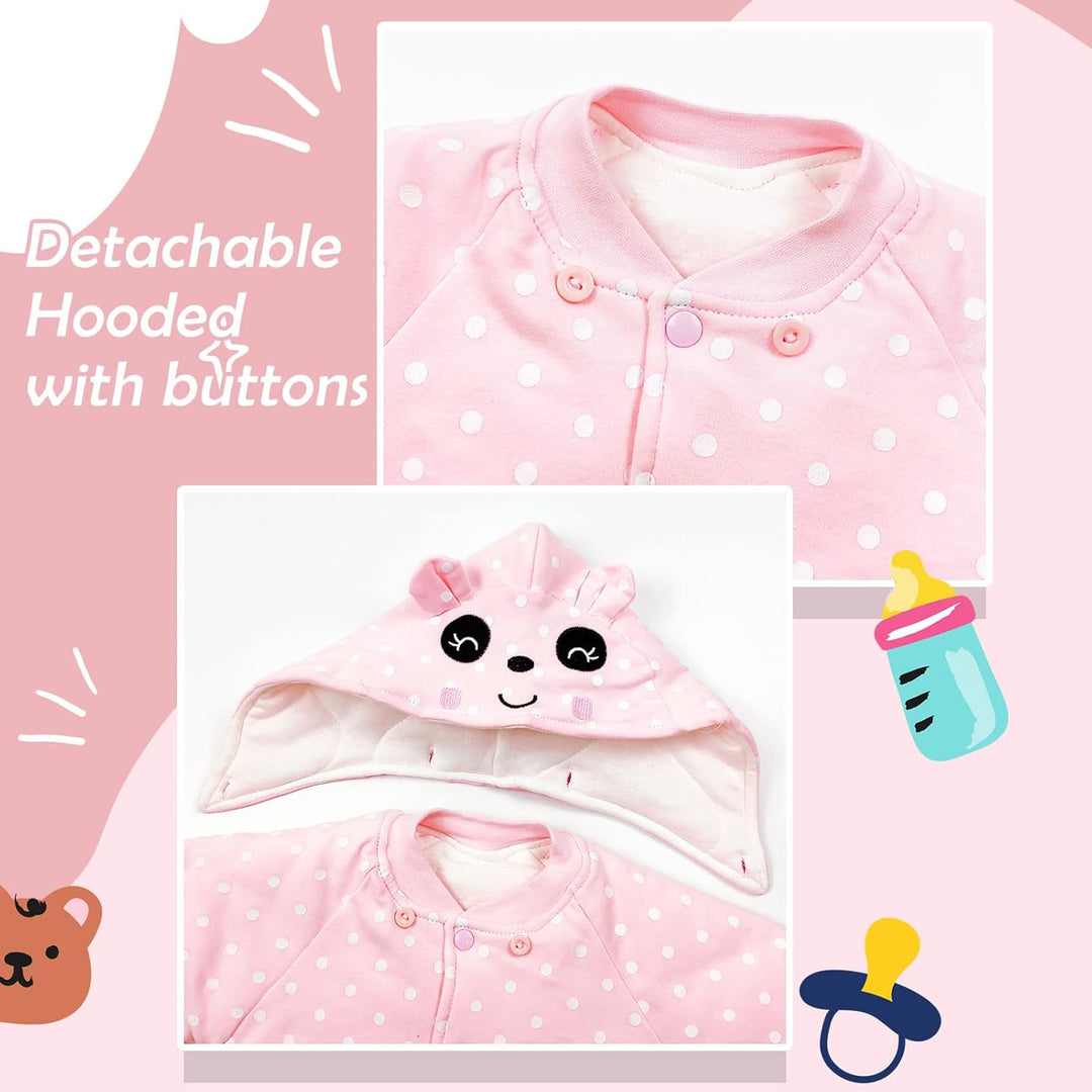 Baby Mädchen Overall Mit Kapuze Footies Strampler Schneeanzüge Karikatur Jumpsuit Winter Kleidungsse